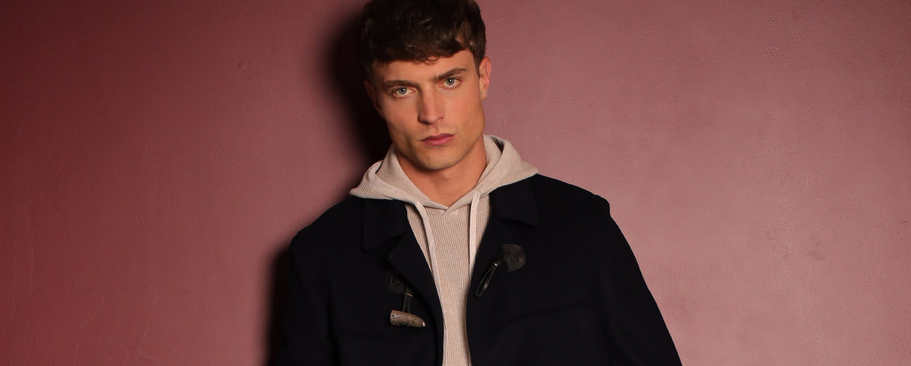 Felpa con giaccone outfit uomo