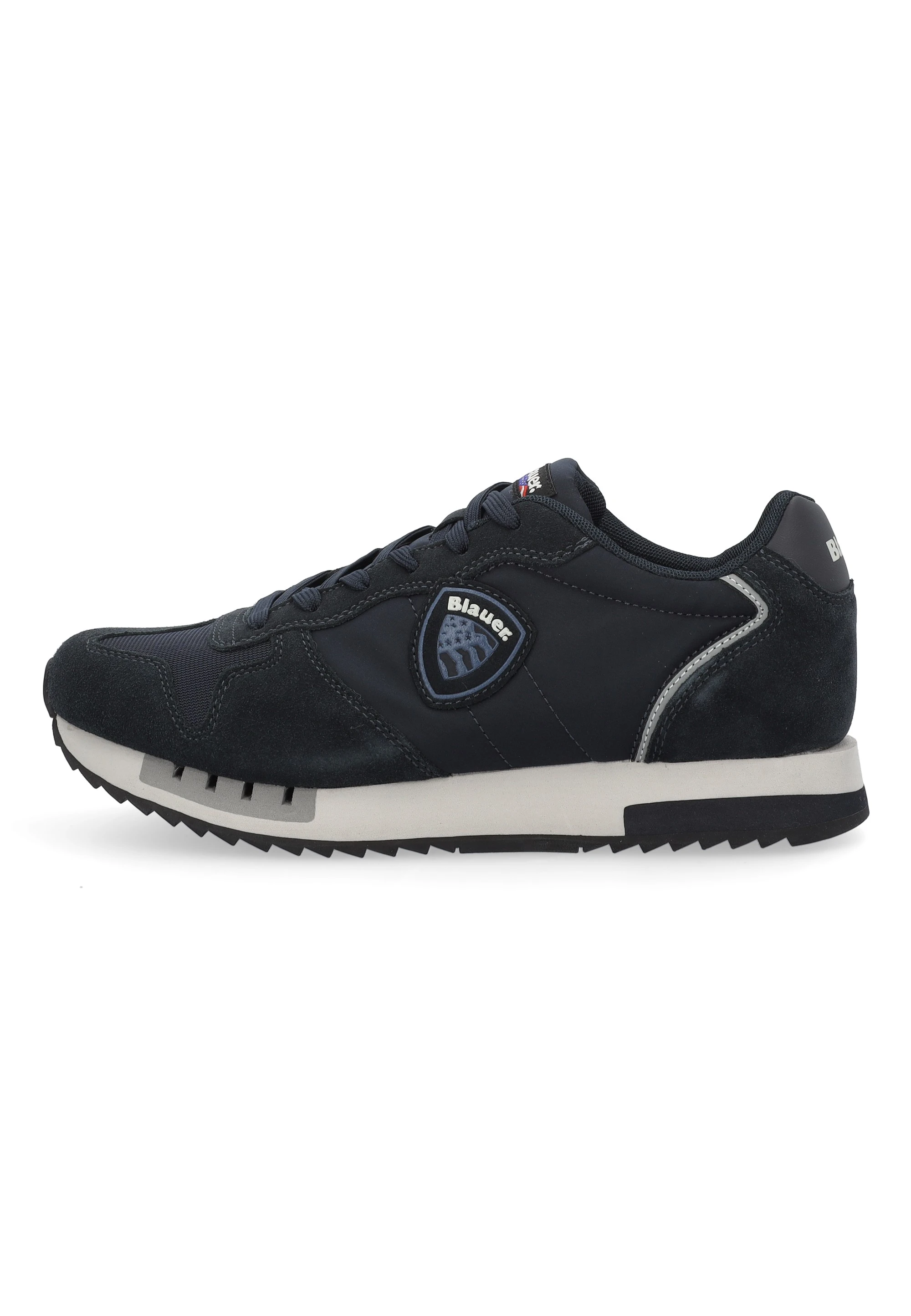 Blauer S5grant01 Sneakers Con Lacci In Pelle Da Uomo WHITE/NAVY 40