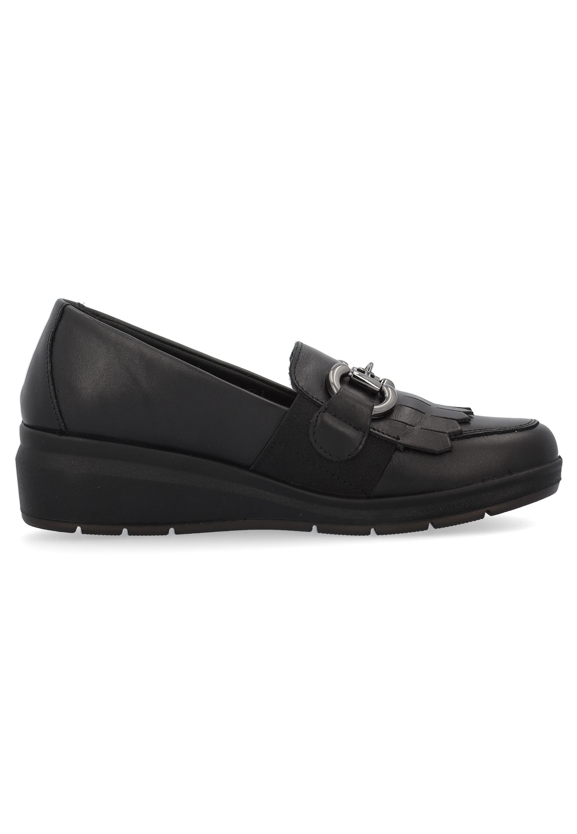 Mocassino Donna ENVAL SOFT – Slip On In Tessuto Elasticizzato, Con Zeppa 4,7 Cm E Suola Antiscivolo