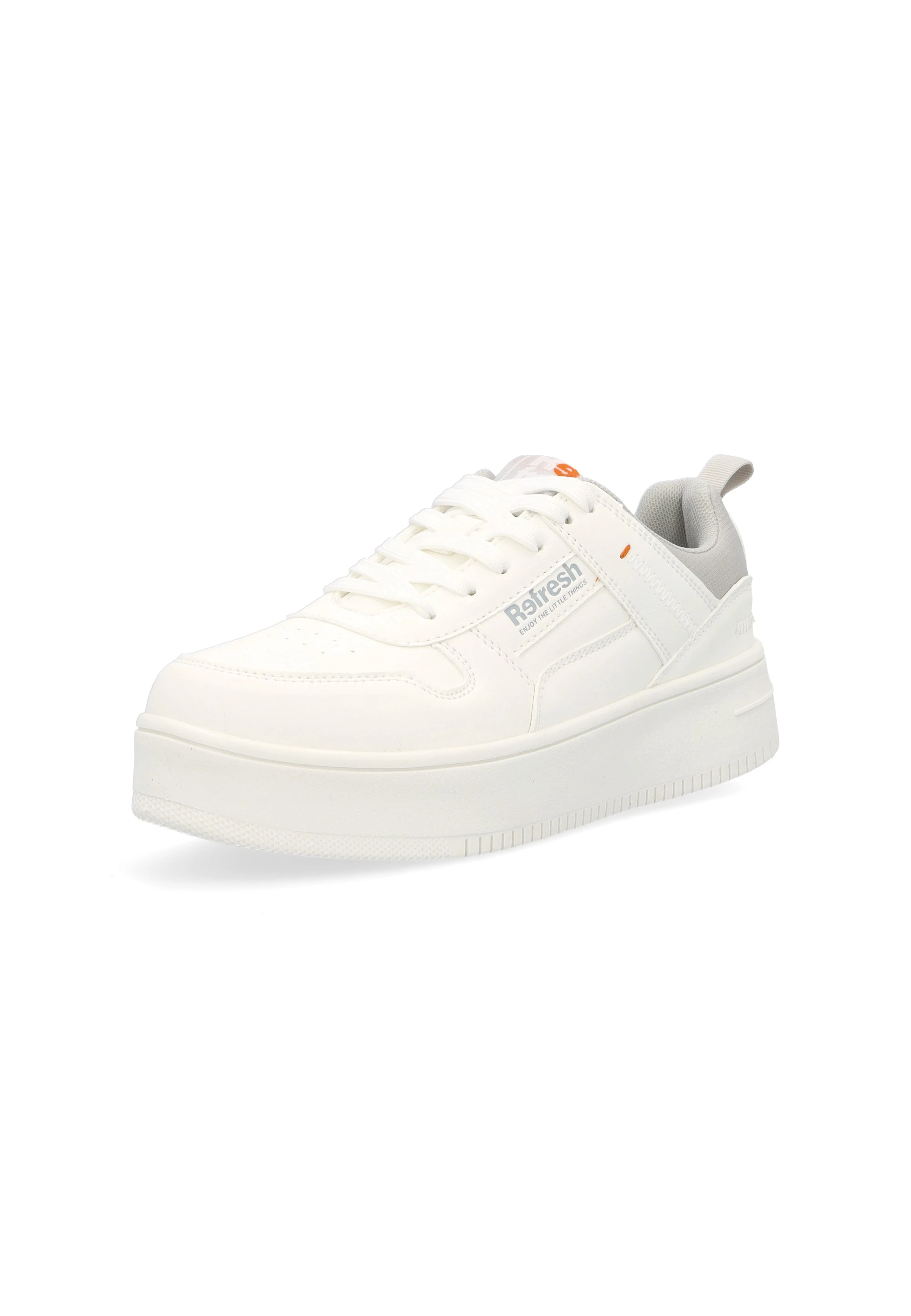 REFRESH Sneakers Bassa In Tela Panna – Donna – Suola Gomma 4 Cm – Vegan (Taglia 39)