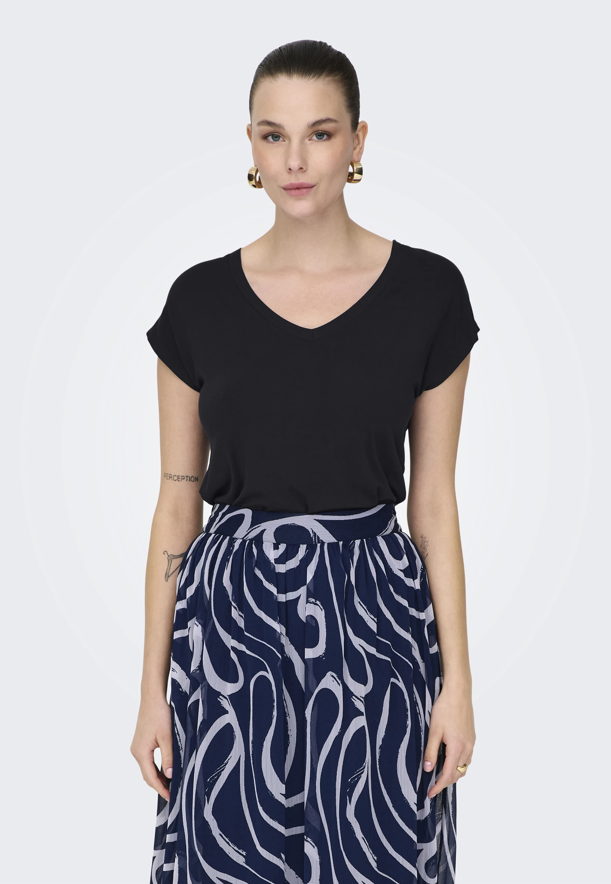 Vincenzo Boretti Camicia-Blusa Donna Elegante, Taglio Abbastanza Aderente, Manica-Lunga, in