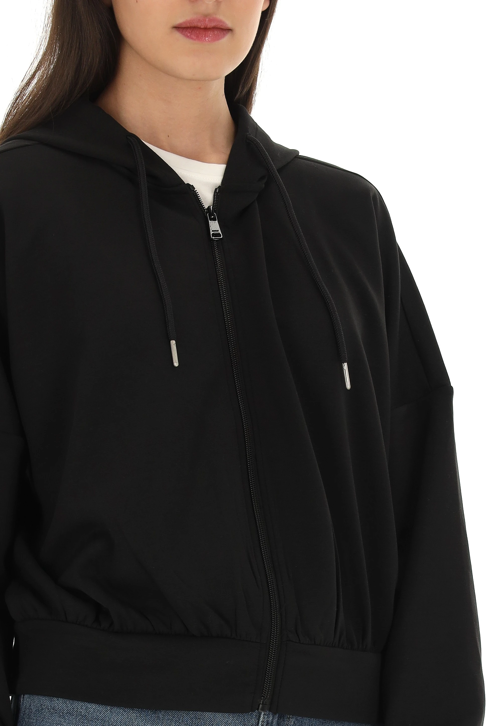 Only Felpa Con Cerniera Donna – Onpmelina LS Hn Zip Swt Noos, Giacca Morbida In Cotone E Poliestere Riciclato