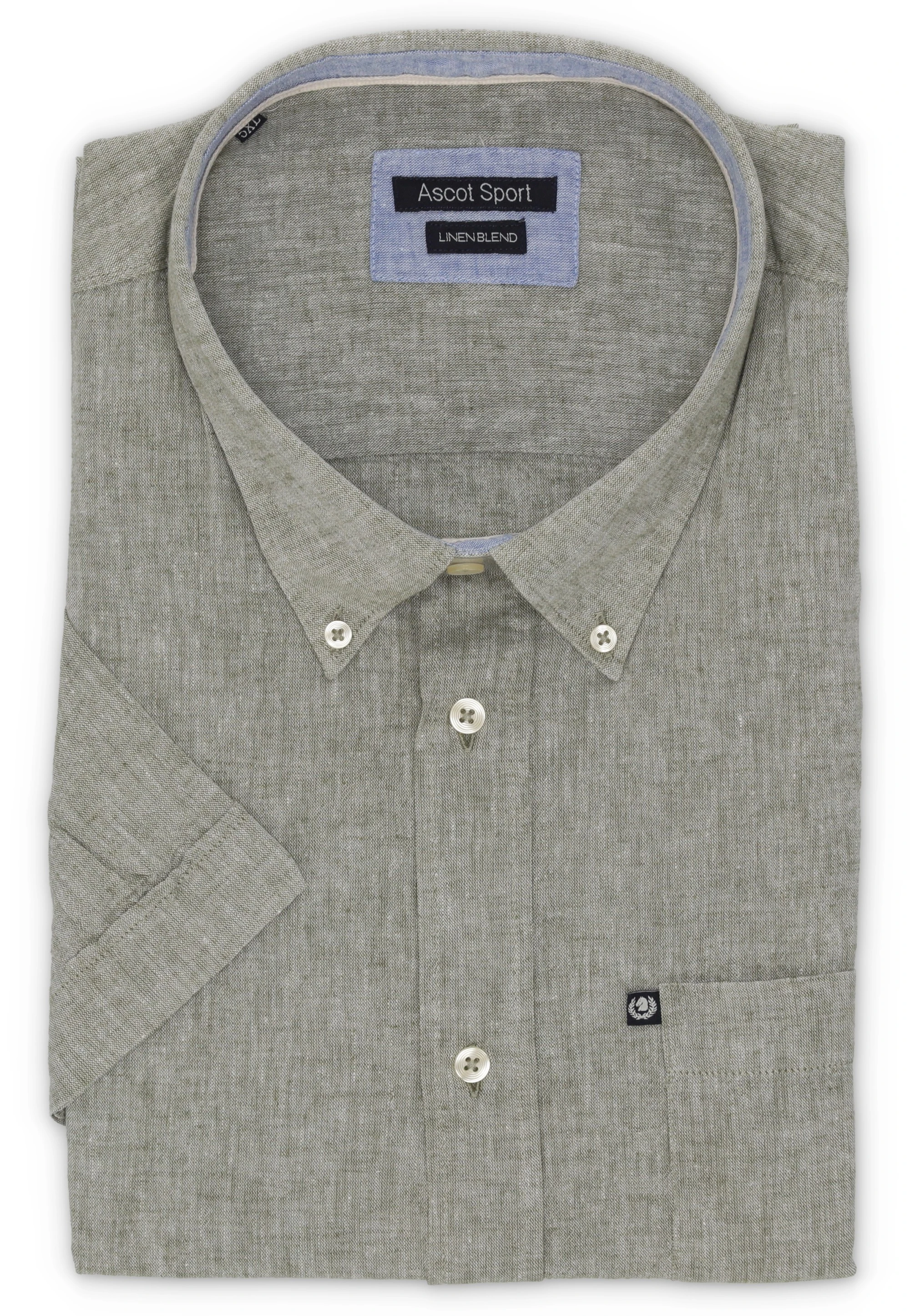 Camicia Uomo Estate In Lino E Cotone - Manica Corta, Regular Fit - Per Spiaggia E Lavoro - Foto 2