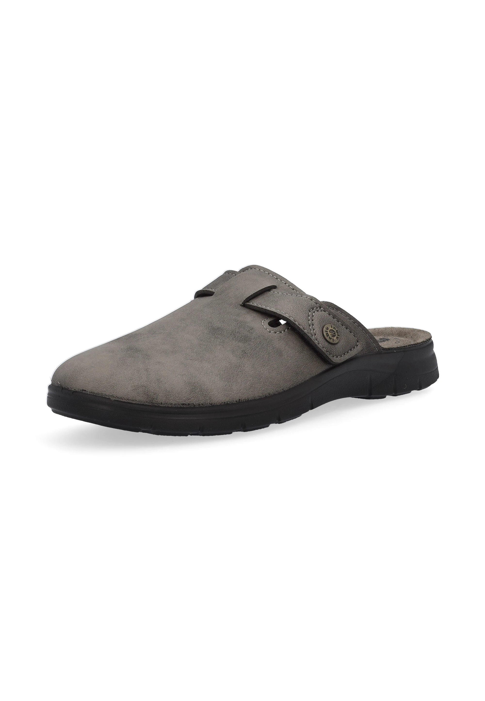 Inblu Pantofole Uomo Invernali Grigie, Modello PO000072, Con Zeppa 2,5cm E Sottopiede Anatomico Morbido In Velluto