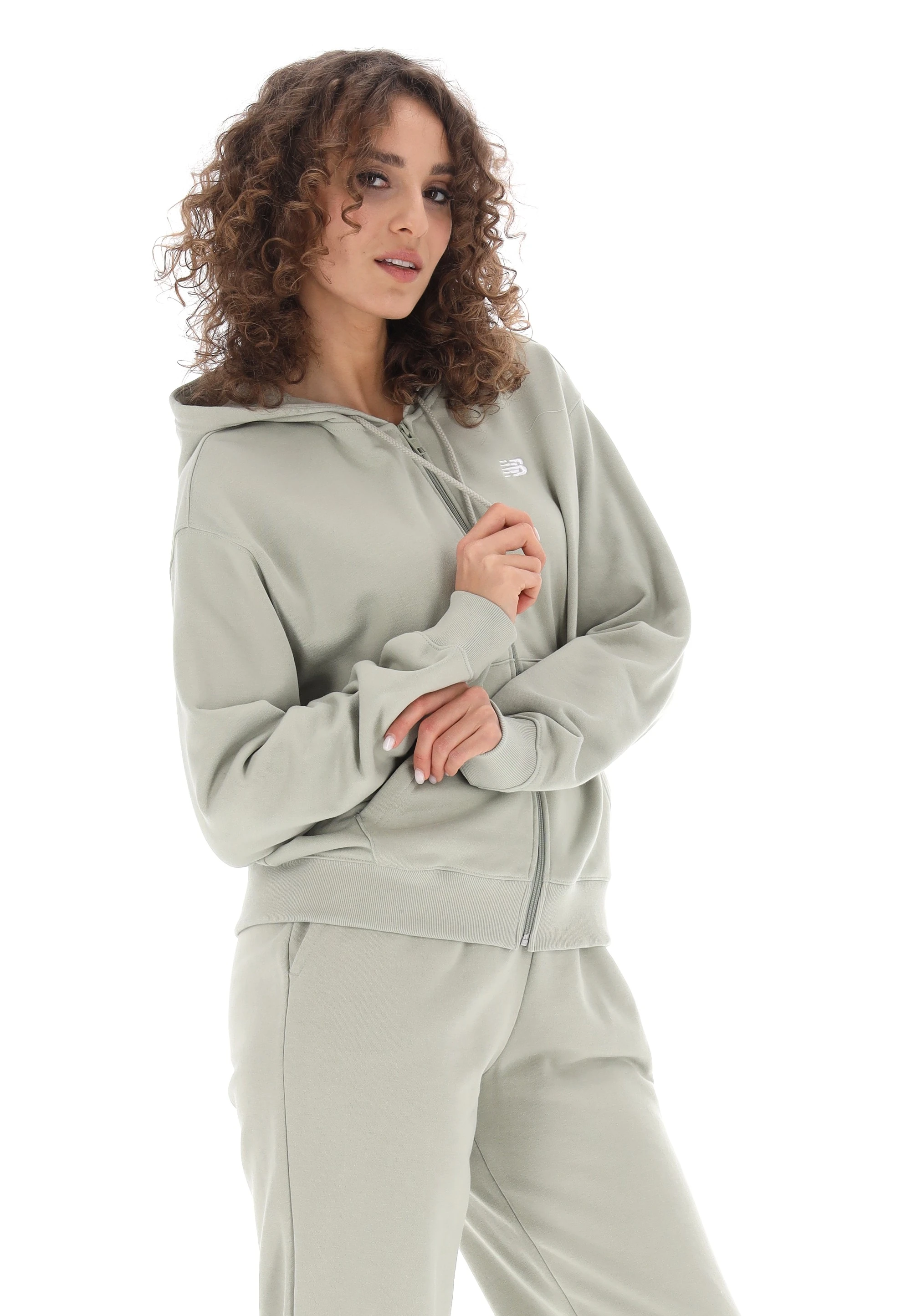 Felpa Con Cappuccio Donna WSLCN – Grigia, Con Zip, Maniche Lunghe, Taglie Dalla S Alla XXL (Taglia 42)