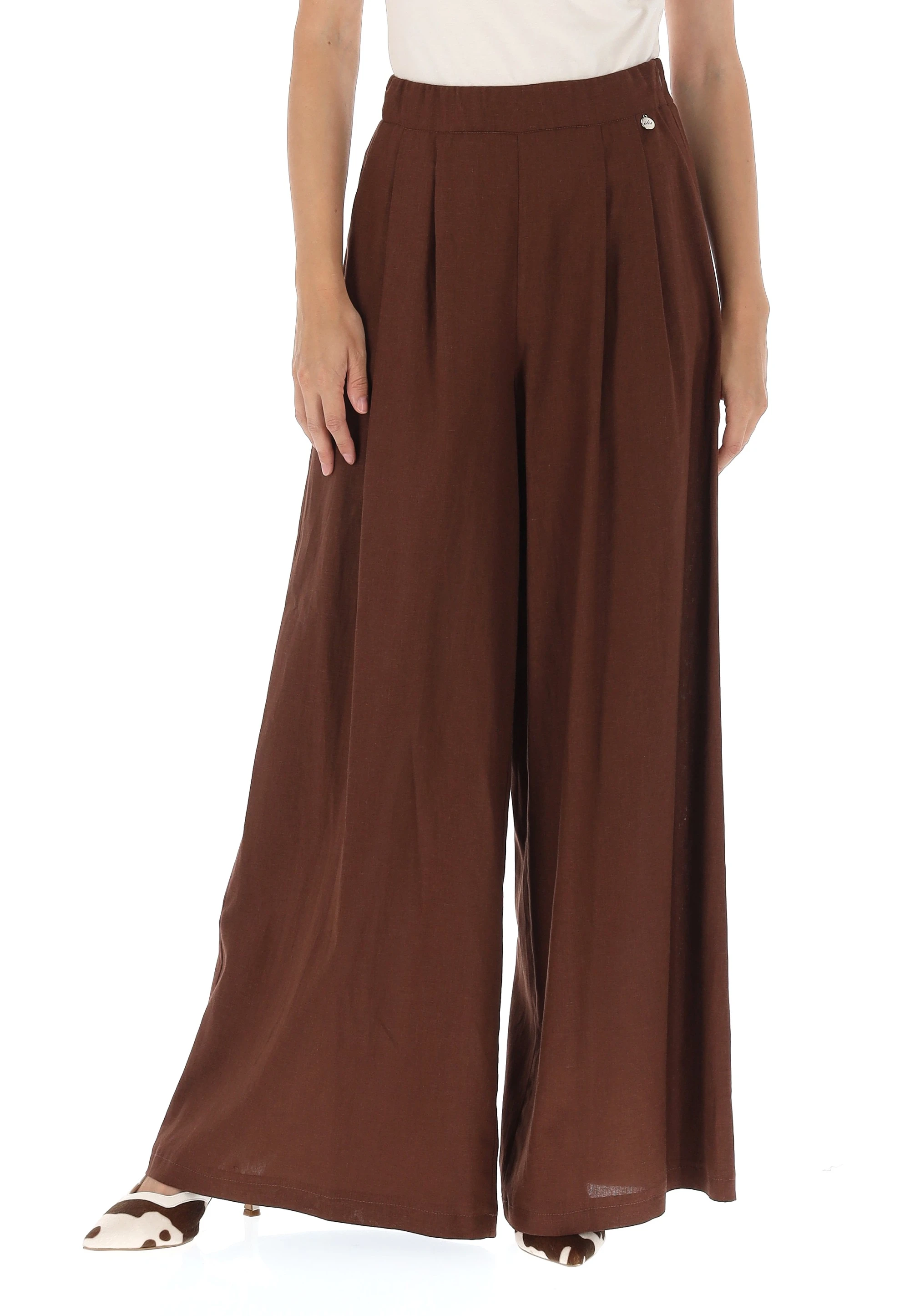 【関税&送料込】Alaia Pantalone Palazzo In Lino E Seta Z2R23858NE-24_2_2_a4bac68e-