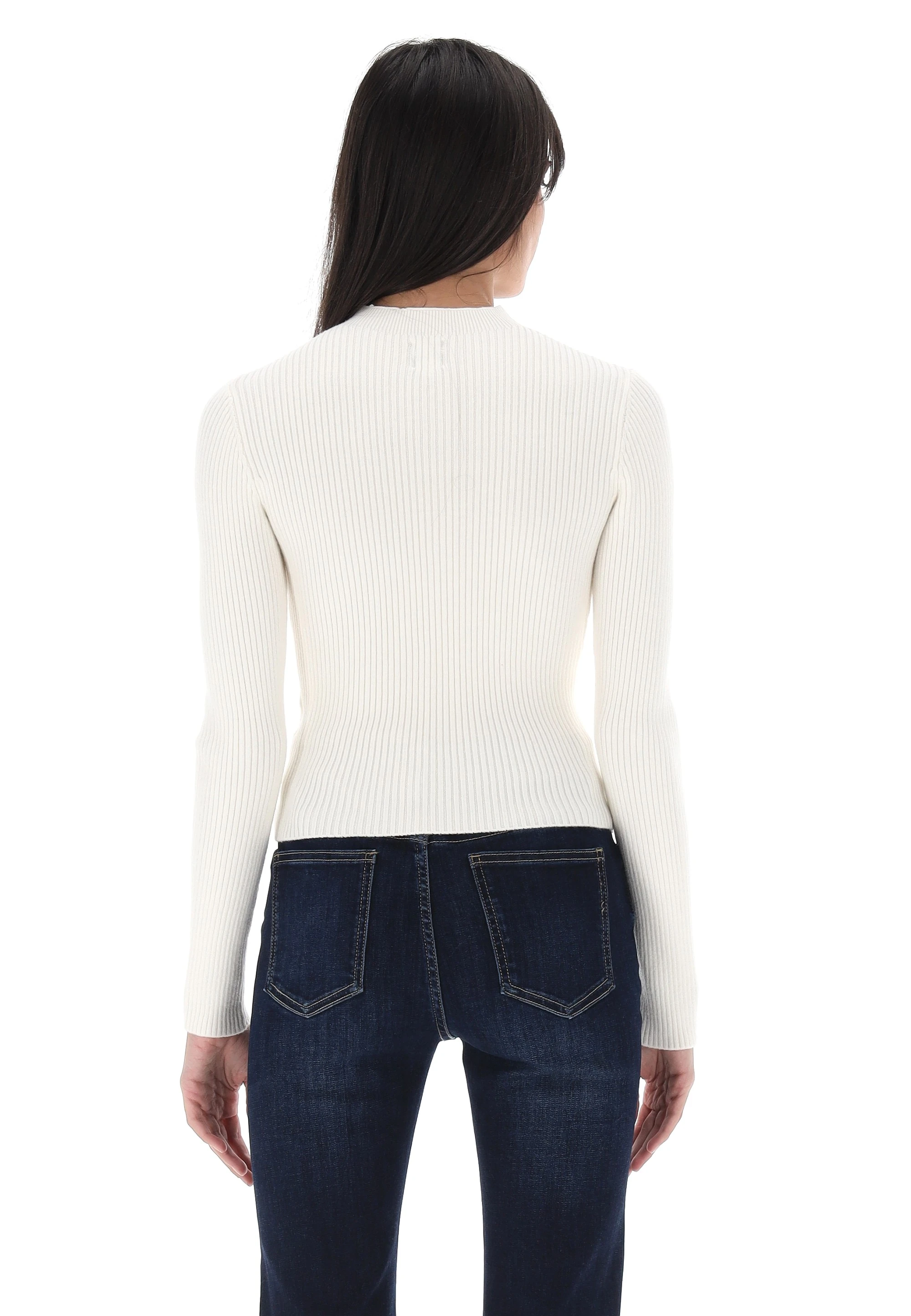 Maglietta Donna Y2K A Costine – Maniche Corte, Girocollo, Slim Fit, In Blu, Taglia M